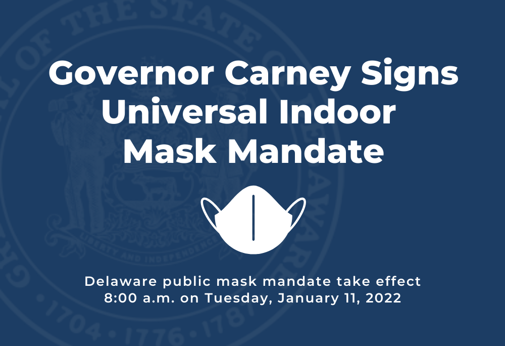 Image: Governor Carney Signs Universal Indoor Mask Mandate