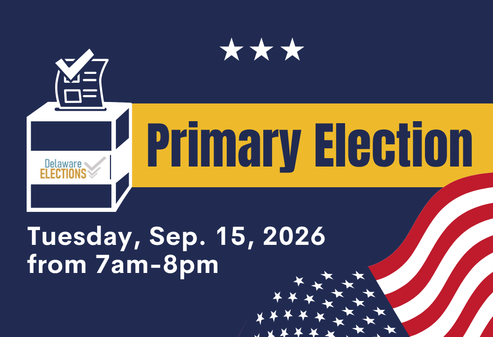 Primary Election.  Tuesday, September 15, 2026:  7am to 8pm.